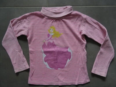 T-shirt manches longues blanc rose imprimé Princesse Aurore DISNEY Taille 5-6ans - Photo 1/4
