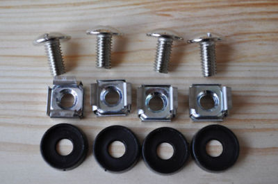 Zahnstangenbefestigungssatz M6 x 12 mm Schrauben Käfigmuttern Unterlegscheiben x 4