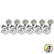 MUSICLILY Pro Left-Handed Locking Tuners 18:1 Gear Ratio Chrome Strat Tele