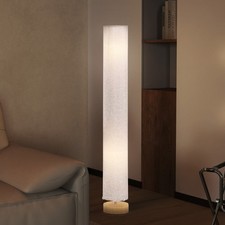HOMCOM Tall Floor Lamp Lighting w/ Fabric Shade Bedroom Living Room Refurbished