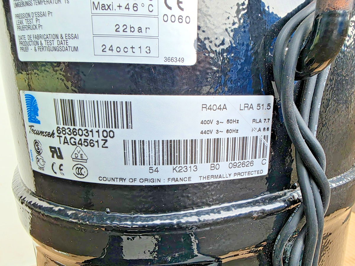 TECUMSEH HERMETIC COMPRESSOR TAG4561Z - 440V 3PH 60HZ | eBay