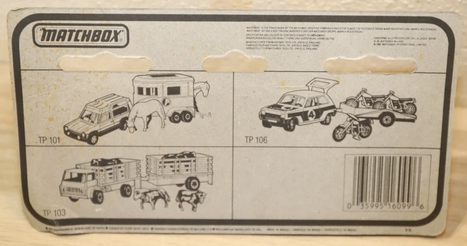 Matchbox TP-116, Jeep Cherokee Wohn- Anhänger 1:64, OVP - Bild 3 von 4