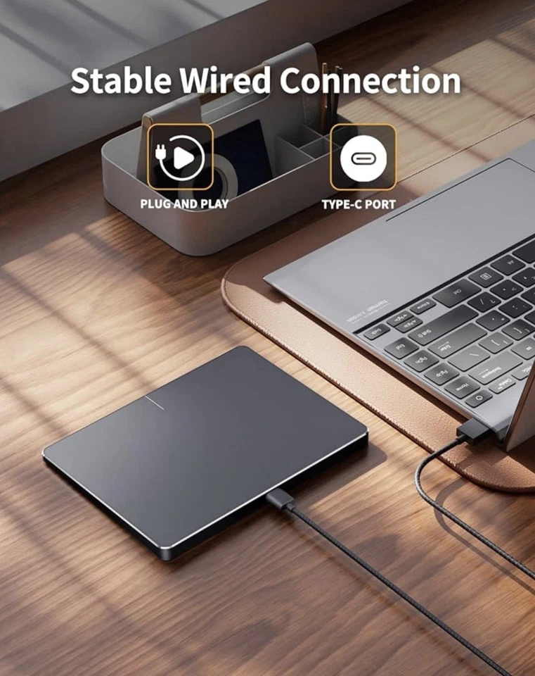 Multi-Touch Trackpad,Ultra Slim USB Wired Touchpad Mouse for Windows 10/11/7/8 - Image 4 of 4