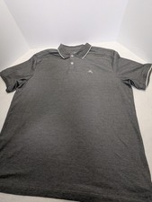 Tommy Bahama Casual Button Polo Shirt Gray Short Sleeve Collar Size Med