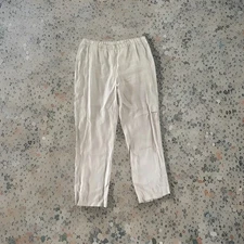 Womens CHICO'S Pull On Pants Gray Cargo Pocket SIZE 2 Plus EUC 6168