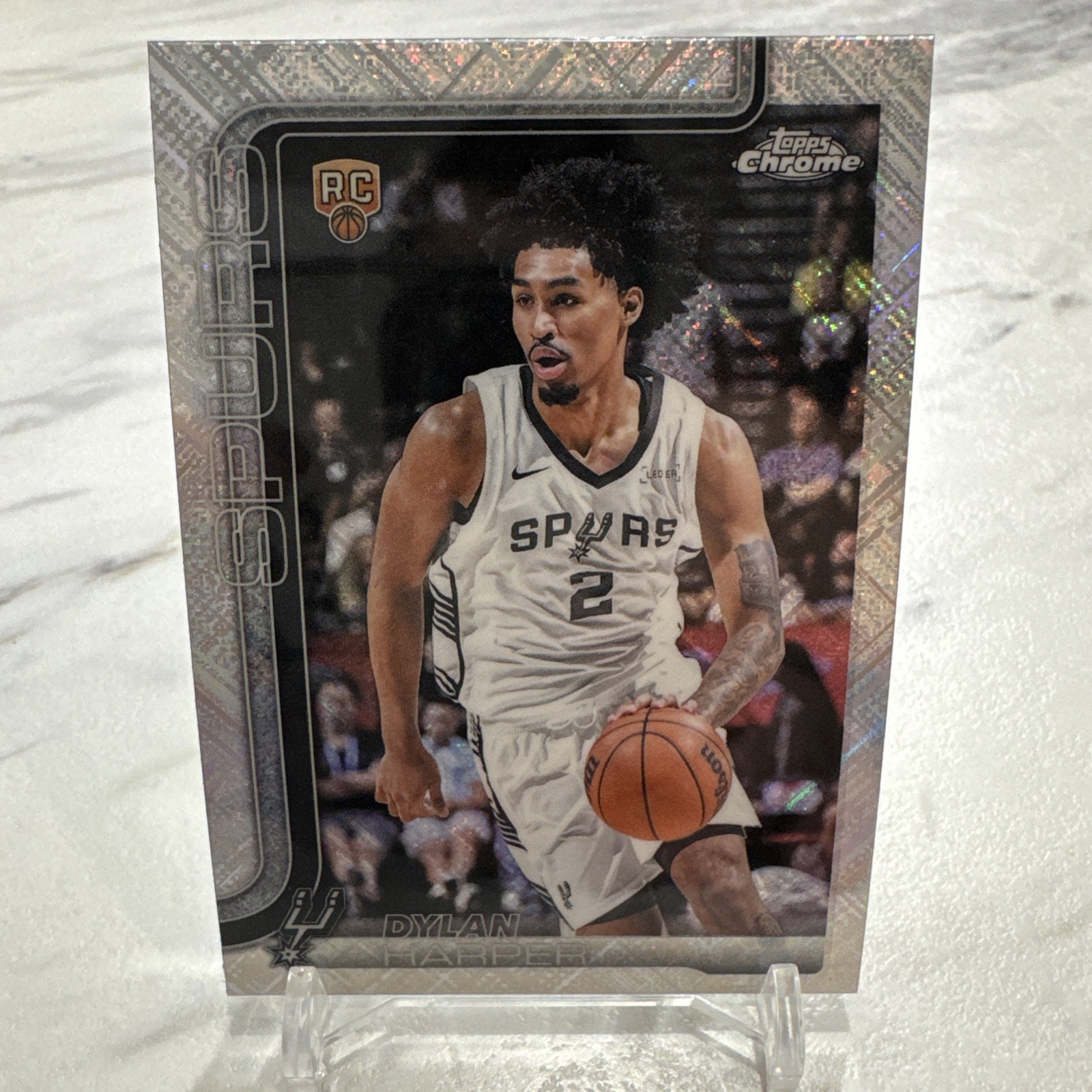 Dylan Harper Rookie Skylight Refractor SP #252 Spurs 2025-26 Topps Chrome (RC)