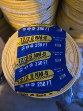 New 250 ft. 12/2 Solid Romex SIMpull CU NM-B W/G Wire Yellow Color-Coded
