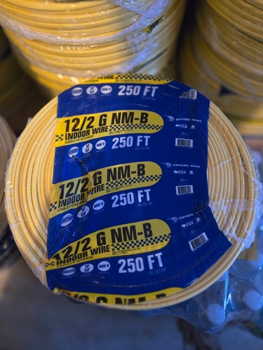 New! 250 ft. 12/2 Solid Romex SIMpull CU NM-B W/G Wire Yellow Color ...