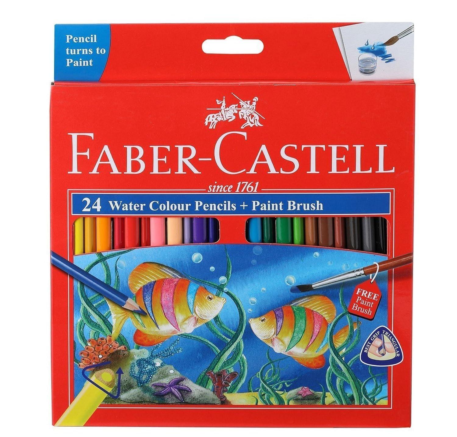 Faber-Castell 24 Premium Watercolor Pencils for Artists-image