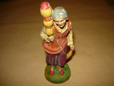 PRESEPE FONTANINI ANZIANA FILATRICE STATUINA IN CARTAPESTA cm. 13