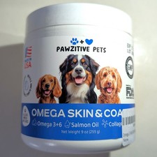 Omega 3 Fish Oil for Dogs Chews Dog Skin  Coat Supplement 120 Count Exp 11/2026