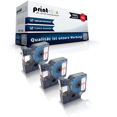 3x Jumbo Schriftbänder für Dymo 45015 Beschriftungsbänder 12mm-Office Plus Serie