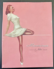 NOS VINTAGE 1940's MANNINGS SHEER BLUSH OPERA NYLON STOCKINGS 51 XL 11 1/2