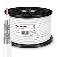100M 135Db 5-FACH Koaxialkabel Sat Kabel Antennenkabel Digital Satkabel Hd Tv 4K