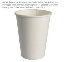 500 - 12oz Disposable Hot drink Cups for Coffee/Tea 100% Compostable 50 per pack