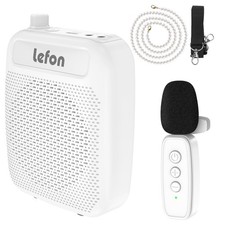Wireless Voice Amplifier with Lavalier Microphone, Portable Rechargeable Clip...