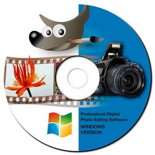 NEW PRO Photo Graphic Design Image Editing Software-GIMP-w Photo shop Guide-DVD