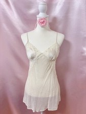2000s Victoria's Secret Silk Lingerie Dress Lace Sequins Y2K