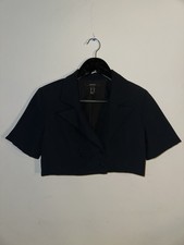 Forever 21 Black Cropped Blazer for Women Size xS Missing. Button