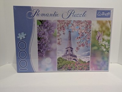 Spring In Paris 1000 Pc Jigsaw by Trefl Sealed NIB Romantic Puzzle Eiffel Tower