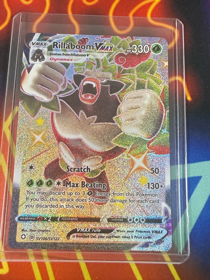 Pokemon Rillaboom VMAX SV106/SV122 Shining Fates Shiny Vault Holo