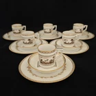 Richard Ginori Fiesole Set of 6 Espresso cups & 6 Saucers & 6 Plates  (Q0949)