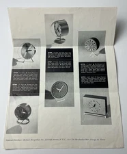 1950’s Howard Miller CLOCK Sales Flyer George Nelson