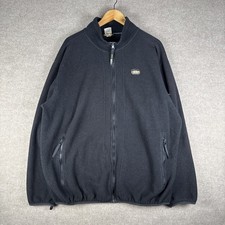 REI Men's Polartec Fleece Full-Zip Jacket Black Vintage 90s Made in USA Size XL