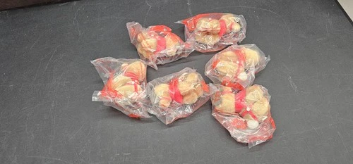 Vintage 1985 McDonald's Santa Claus The Movie Coca-Cola Plush Reindeer Lot of 6