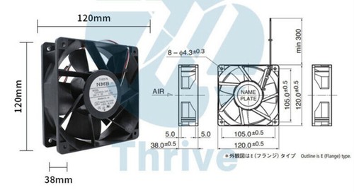 NMB 12038VA-24P-FL DC24V 0.89A 12038 12Cm Inverter Cooling Fan - Afbeelding 4 van 12