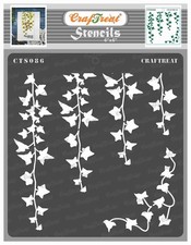 CrafTreat Reusable Ivy Stencils for Painting: Wood, Canvas, 6x6 Inches, White