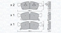 Magneti Marelli Bremsbelagsatz, Scheibenbremse 363916061326 FüR Dodge Jeep