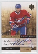2011-12 Ultimate Collection Rookies 258/299 Raphael Diaz #117 Auto 9oa