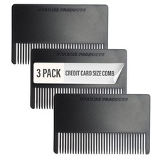 3 Pack Mini Hair Mustache Styling Comb Kit - Anti-Static Portfolio Combs for...