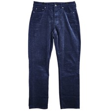 Quince High Rise Straight Leg Corduroy Pants Womens 8 Navy Blue Minimalist