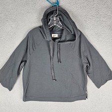 Pact Hoodie Medium Charcoal Organic Cotton Long Sleeve Workout Drawstring