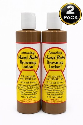 (2 Pack) Amazing Maui Babe Browning Lotion Fast Dark Tan 8 Oz Ea Tanning M7