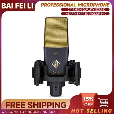 BAIFEILI C414 Professional Condenser Microphone XLR with 25Mm Diaphragm Cardioid