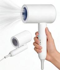 Ionic Hair Dryer, 2000W Foldable Travel Hairdryer, Portable Compact Blow Drye...