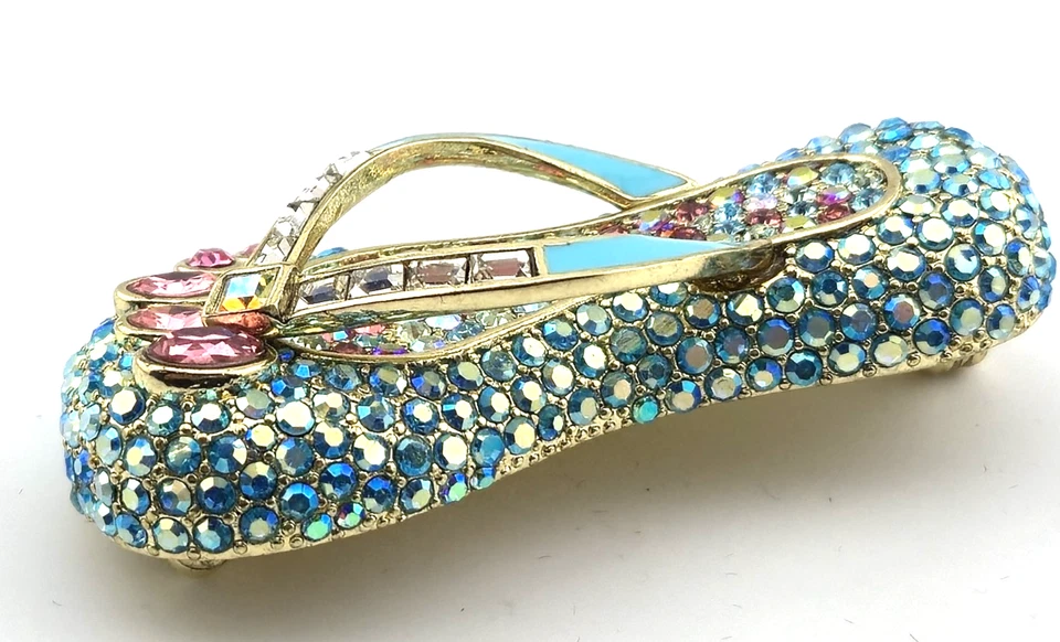 HEIDI DAUS "¡Te vas a voltear!" Broche broche chanclas de cristal y esmalte #85 Foto 3 de 4