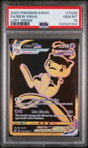 2022 POKEMON SWORD & SHIELD LOST ORIGIN #TG30 FULL ART/MEW VMAX PSA 10