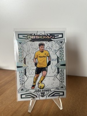 Joao Gomes Wolves 6/9 Contra Etch Rookie Numbered Card Panini Obsidian 2023-24