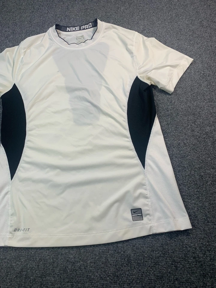 Camisa de Combate Nike Pro Para Hombre Mediana Blanca Dri-Fit Entrenamiento Atlético Ligero Foto 4 de 4