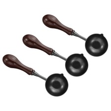 4" Wax Seal Spoon, 3Pcs Painted Wax Sealing Melting Spoon, Brown