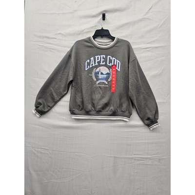 Limited Too 2.0 Cape Cod Massachusetts Graphic Sweatshirt Stone Gray XS NEW