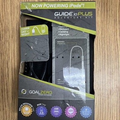 Goal Zero Guide 10 Plus Solar Charging Kit Recharger + Solar Panel  NEW SEALED 