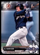 KJ Harrison 2017 Bowman Draft #BD-110 Brewers MLB READ FREE SHIP AutographDen
