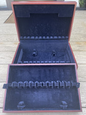 EMPTY Wooden Canteen of Cutlery Box, Arthur Price, Viners, Mahogany, Blue Velvet