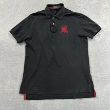 Polo by Ralph Lauren Polo Shirt Short Sleeve Men L Black Red Crossed Mallet RPLC