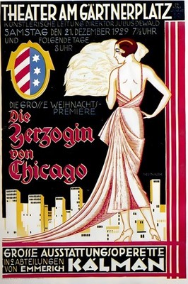   Die Herzogin von Chicago (1929) Vintage Poster - 24x36  Rare Reprint   !